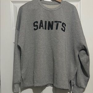 Sparkling Gray SAINTS Sweater 2xl